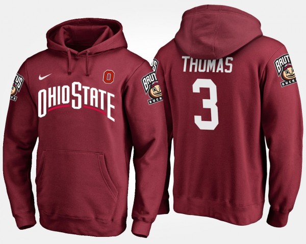 Ohio State Buckeyes Michael Thomas Men's #3 Scarlet College Football Hoodie 2404LTHT4